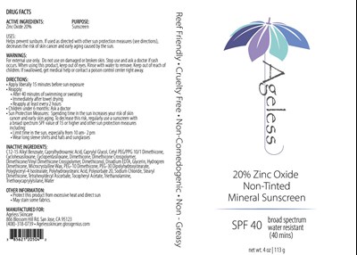 Product Label (205 Ageless Skincare)